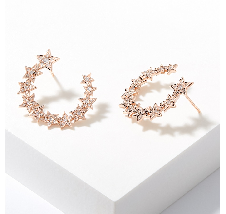 Image 211098_ALTMORE1.jpg, Product 211-098 / Price $1,599.33, Graziela Gems 14K Rose Gold 0.51ctw Diamond Star Earrings from Graziela Gems on TSC.ca's Jewellery department
