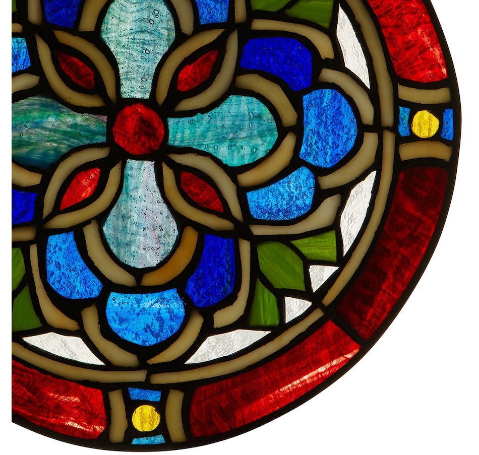 Image 211183_ALTMORE4.jpg, Product 211-183 / Price $119.99, Tiffany Style 12" Round Geometric Stained Glass Window Panel from Tiffany Style Lighting on TSC.ca's Home & Garden department