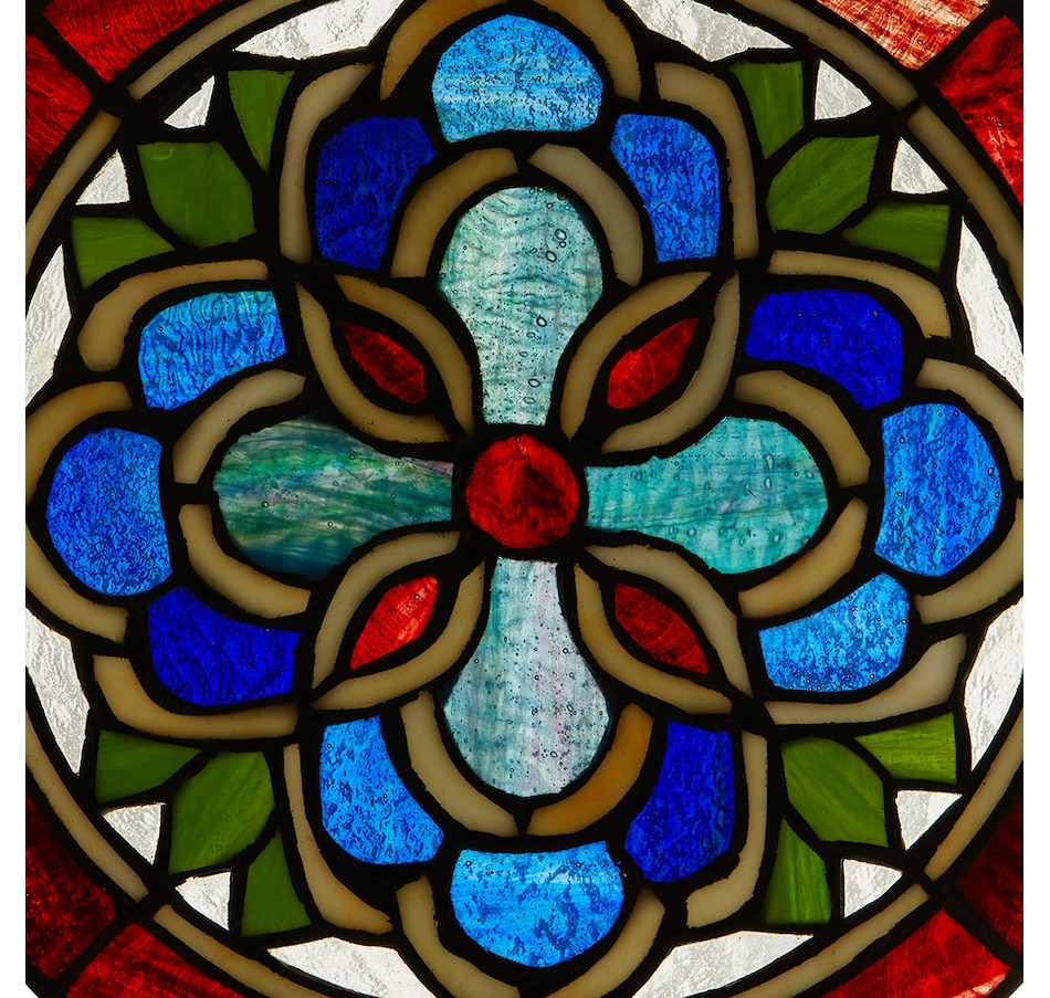 Image 211183_ALTMORE7.jpg, Product 211-183 / Price $119.99, Tiffany Style 12" Round Geometric Stained Glass Window Panel from Tiffany Style Lighting on TSC.ca's Home & Garden department