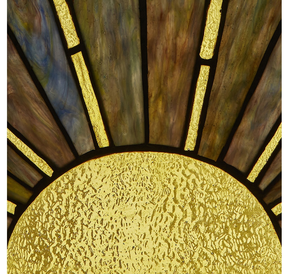 Image 211184_ALTMORE7.jpg, Product 211-184 / Price $89.99, Tiffany Style 8" Multicolour Sunrise/Sunset Stained Glass Window Panel from Tiffany Style Lighting on TSC.ca's Home & Garden department