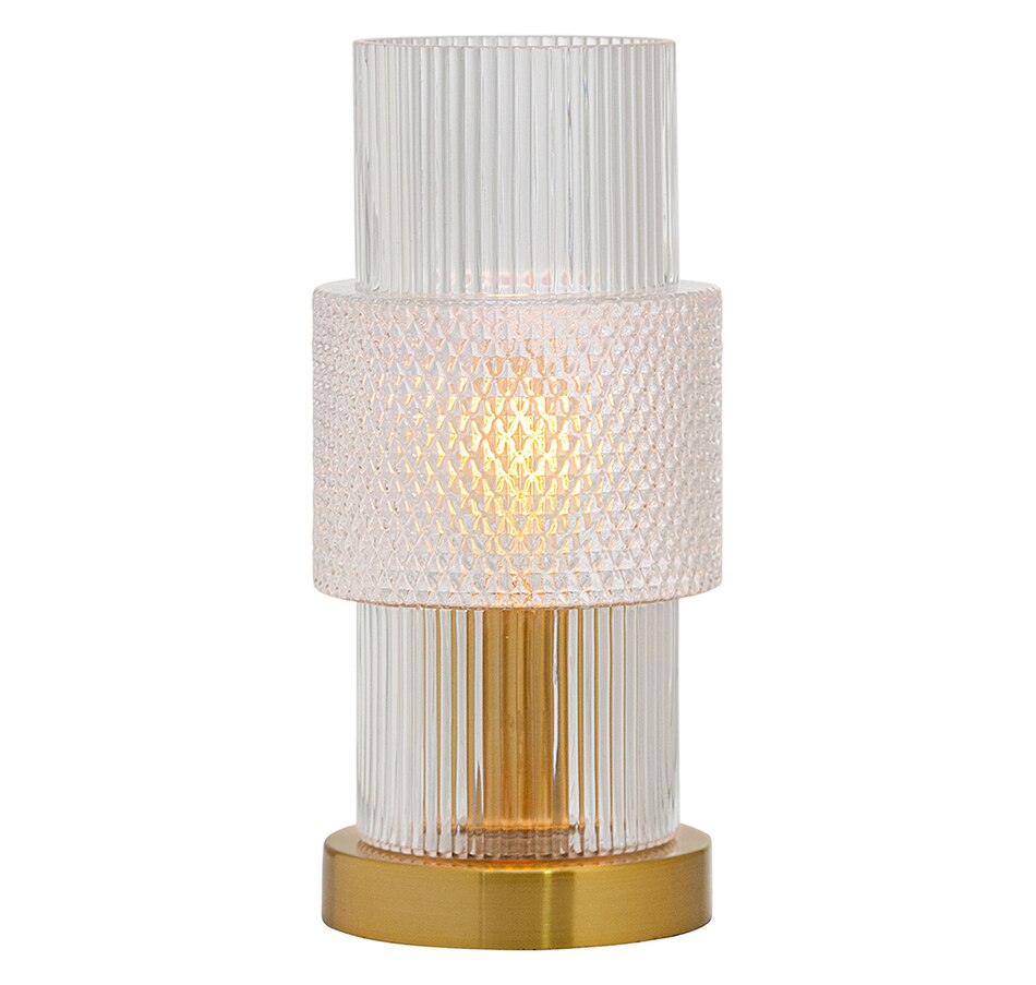 Image 211192_CLR.jpg, Product 211-192 / Price $119.99, Tiffany Style 10.5" Cassidy Pillar Shade Table Lamp from Tiffany Style Lighting on TSC.ca's Home & Garden department