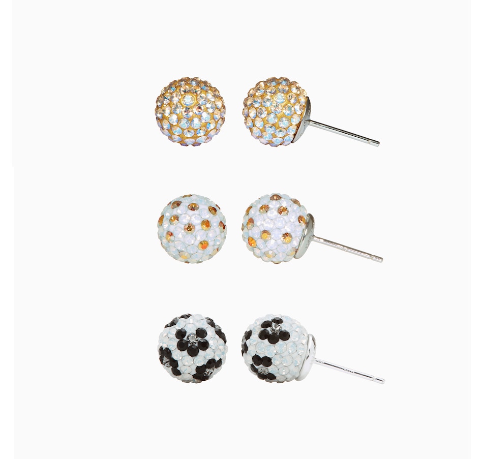 Image 211226_PDSOP.jpg, Product 211-226 / Price $149.88, Hillberg & Berk Sparkle Ball 10mm Stud Earrings Trio Set from Hillberg & Berk Jewellery on TSC.ca's Jewellery department