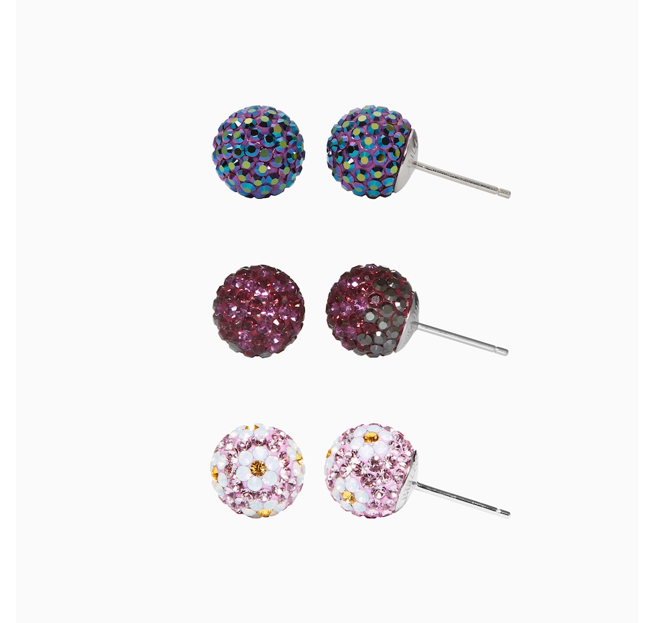 Image 211226_SGDYS.jpg, Product 211-226 / Price $149.88, Hillberg & Berk Sparkle Ball 10mm Stud Earrings Trio Set from Hillberg & Berk Jewellery on TSC.ca's Jewellery department