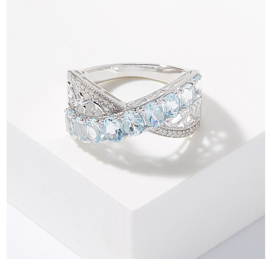 Image 211340_WGLAQ.jpg, Product 211-340 / Price $599.33, Gem Creations 14K Gold Gems & Diamond Crossover Band Ring from Gem Creations on TSC.ca's Jewellery department