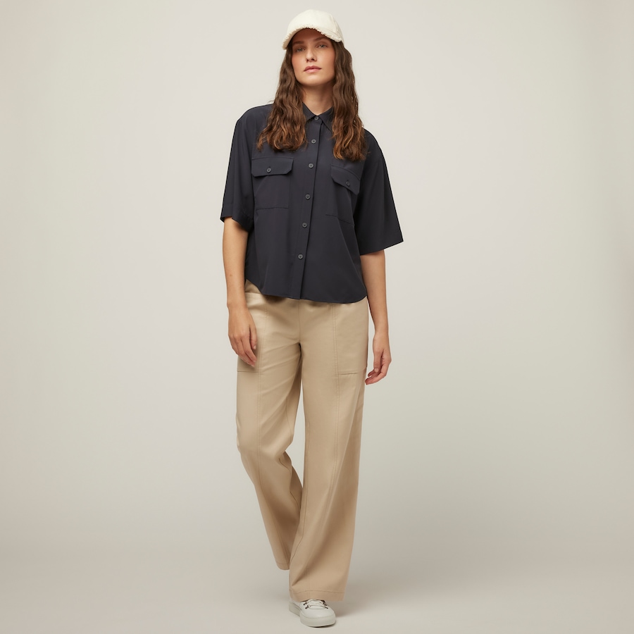 Image 211381_NVY.jpg, Product 211-381 / Price $34.33, Tilley Tech Silk Oversized Short Sleeve Shirt from Tilley on TSC.ca's Fashion department