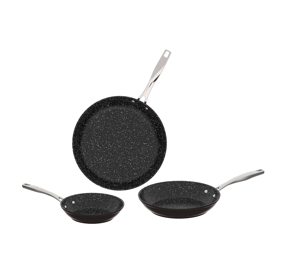 Image 211415_BLK.jpg, Product 211-415 / Price $99.99, Curtis Stone 3-Piece Frying Pan Set from Curtis Stone on TSC.ca's Kitchen department
