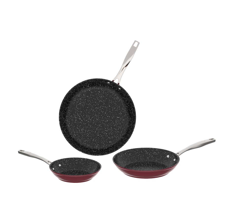 Image 211415_RED.jpg, Product 211-415 / Price $99.99, Curtis Stone 3-Piece Frying Pan Set from Curtis Stone on TSC.ca's Kitchen department