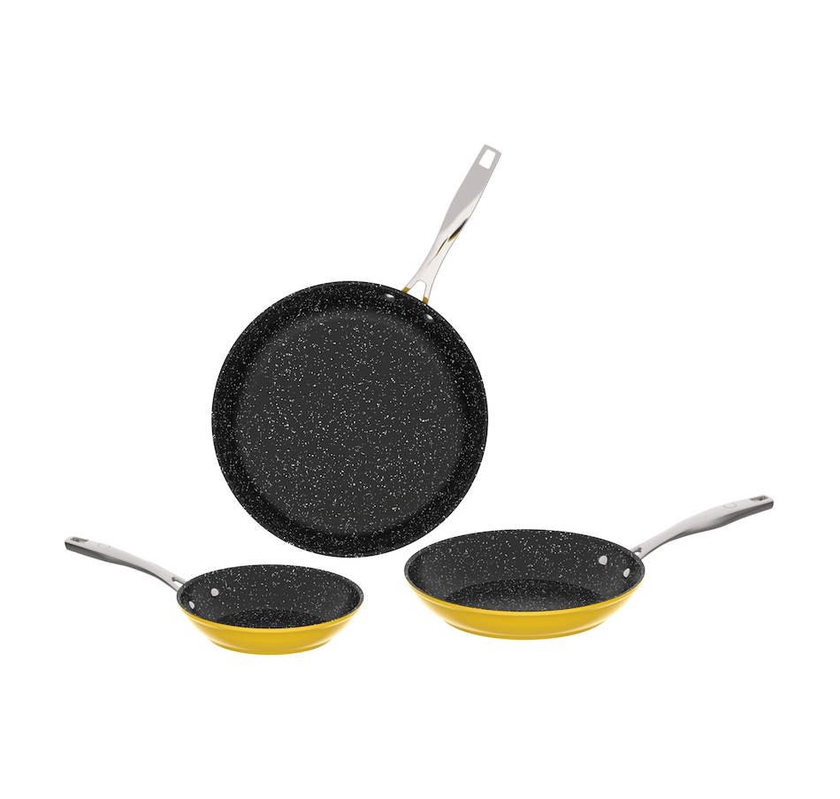 Image 211415_SFL.jpg, Product 211-415 / Price $99.99, Curtis Stone 3-Piece Frying Pan Set from Curtis Stone on TSC.ca's Kitchen department