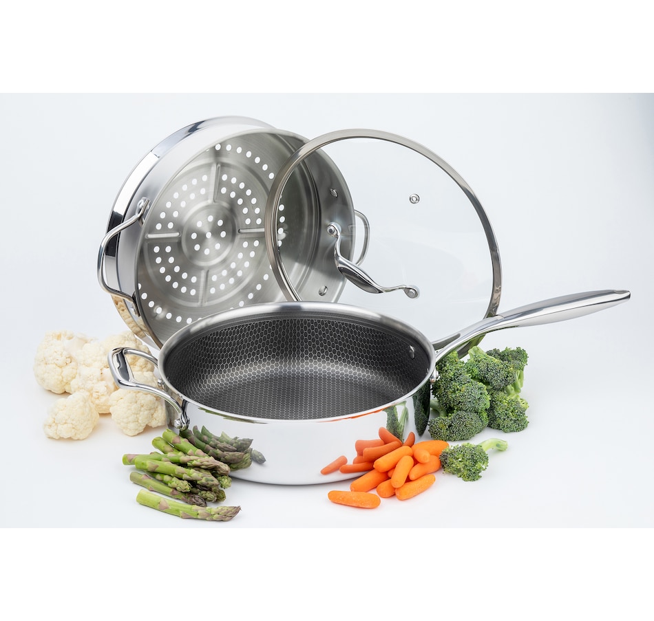 Image 211425_ALTMORE2.jpg, Product 211-425 / Price $399.99, Meyer Canada 5L HybridClad All Purpose Pan presented by Chef Michael Smith from Meyer on TSC.ca's Kitchen department