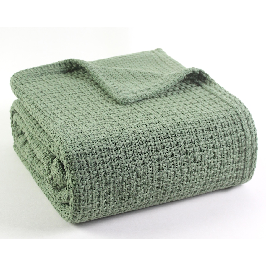 Image 211428_GRN.jpg, Product 211-428 / Price $42.88, Home Suite Essentials Ring Spun Cotton Blanket from Home Suite on TSC.ca's Home & Garden department