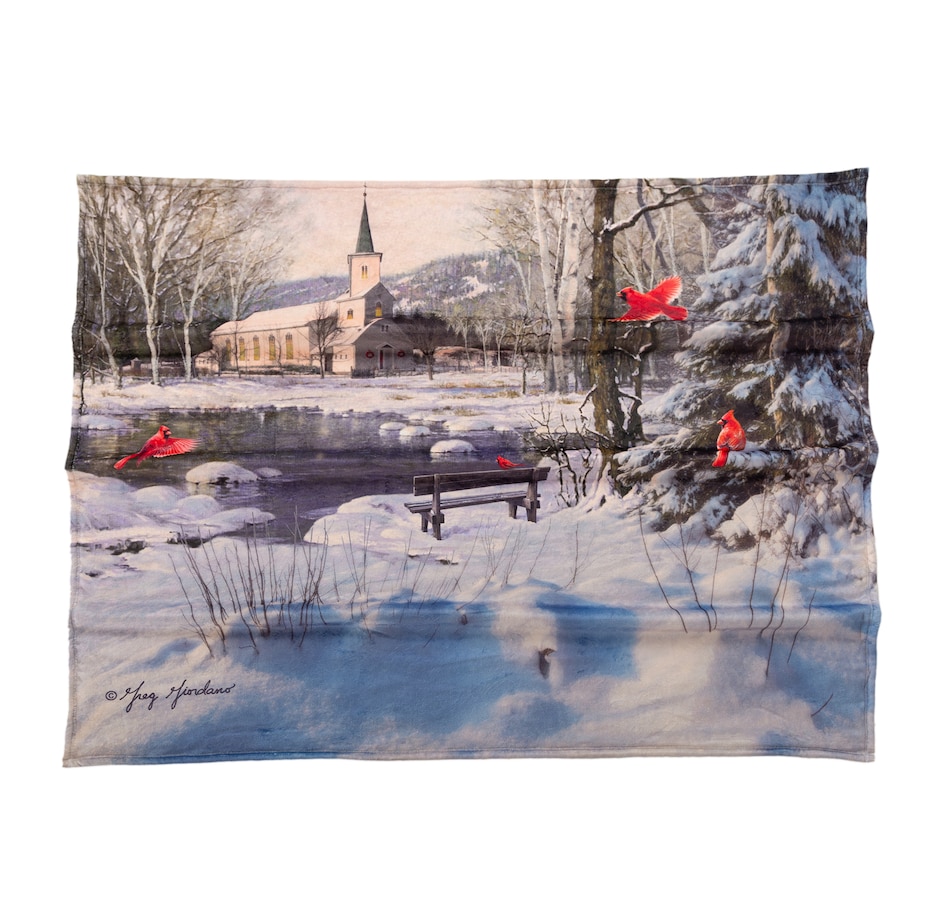 Image 211430_CRCH.jpg, Product 211-430 / Price $29.88, Berkshire Blanket Holiday Scene Throw from Berkshire on TSC.ca's Home & Garden department