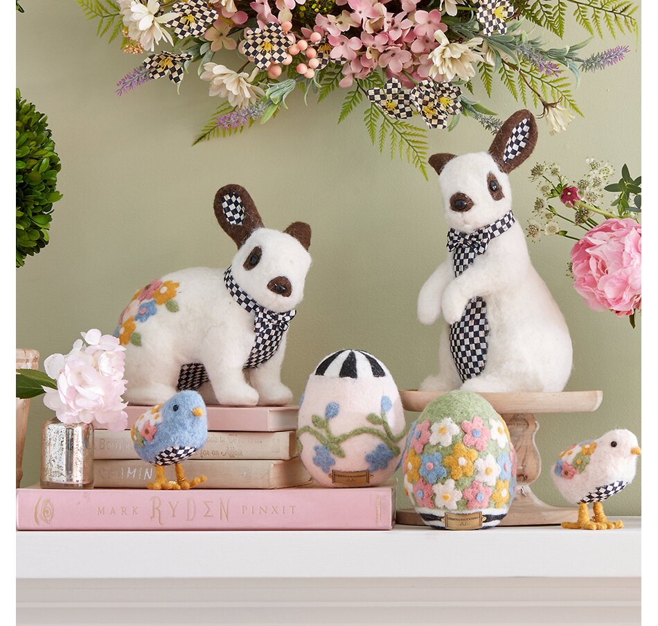 Image 211440_ALTMORE2.jpg, Product 211-440 / Price $44.88, MacKenzie-Childs Spring Fling Felted Standing Bunny from MacKenzie Childs on TSC.ca's Home & Garden department