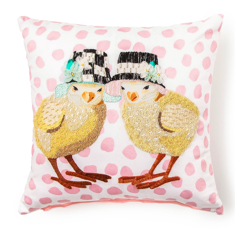 Image 211447.jpg, Product 211-447 / Price $74.88, MacKenzie-Childs Spring Chicks Throw Pillow from MacKenzie Childs on TSC.ca's Home & Garden department