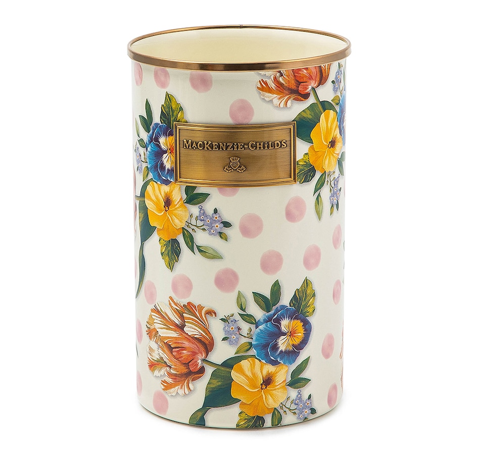 Mackenzie childs wildflowers pink utensil holder tsc ca