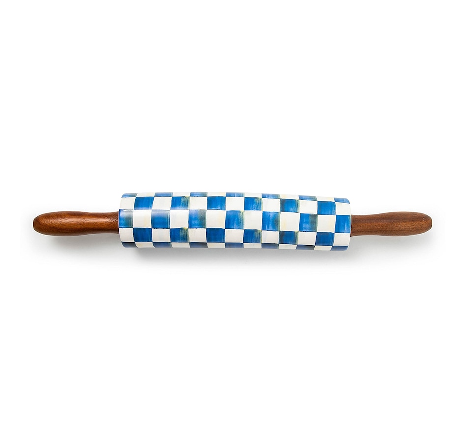 Image 211533.jpg, Product 211-533 / Price $54.00, MacKenzie-Childs Royal Check Rolling Pin from MacKenzie Childs on TSC.ca's Kitchen department