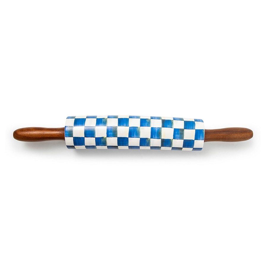 Image 211533.jpg, Product 211-533 / Price $65.00, MacKenzie-Childs Royal Check Rolling Pin from MacKenzie Childs on TSC.ca's Kitchen department