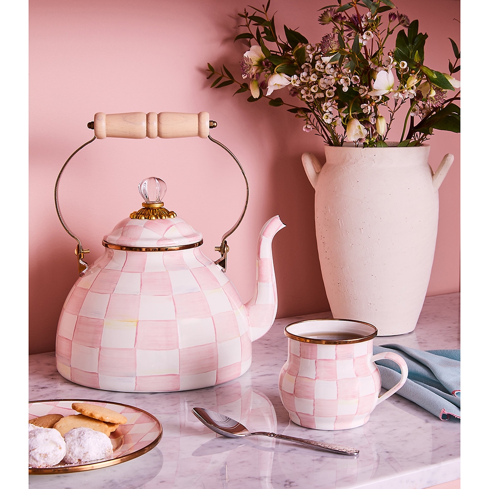 MacKenzie-Childs Rosy Check 3-Quart Tea Kettle - TSC.ca