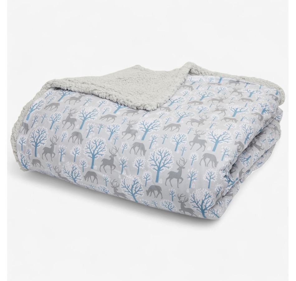 Image 211563_DEER.jpg, Product 211-563 / Price $39.99 - $59.99, Shavel Micro Flannel Sherpa Blanket from Shavel on TSC.ca's Home & Garden department