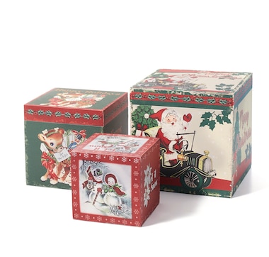 Mr. Christmas Wood Nesting Box (set of 3)