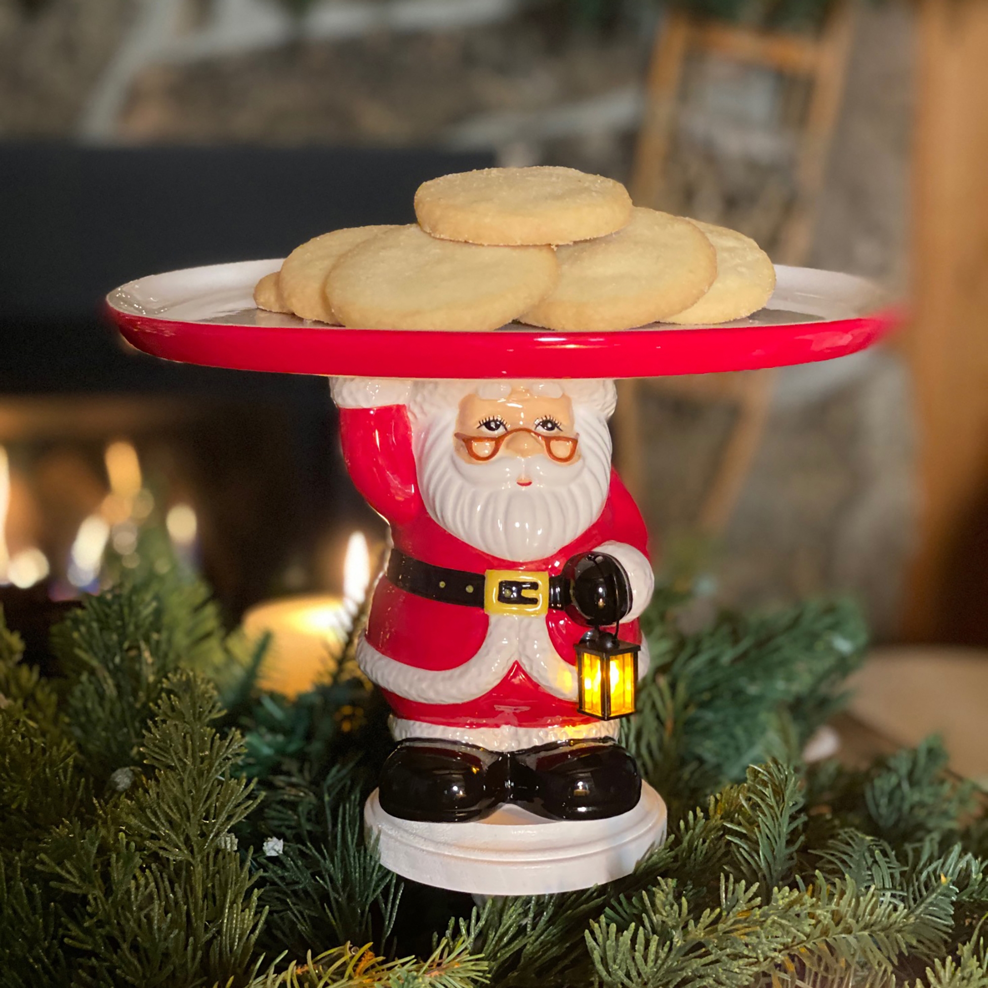 Mr Christmas Santa Cake Plate - TSC.ca