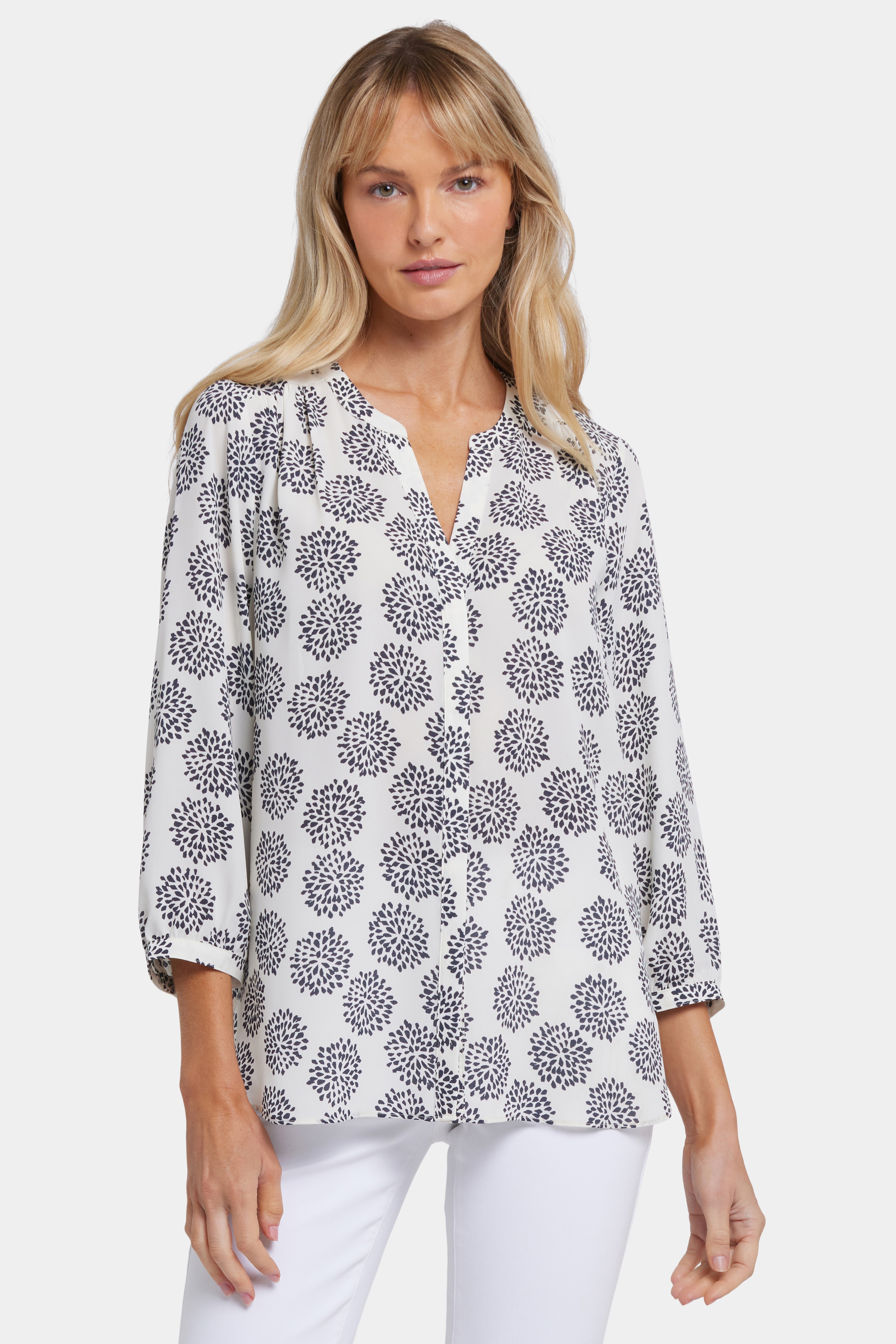 (取寄) エヌワイディージェイ レディース ピンタック ブラウザ NYDJ women Pintuck Blouse La Casa Blanca NYDJ Pintuck Blouse - TSC.ca