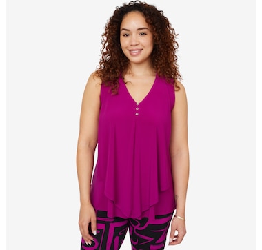Marallis Flounce Collar Flare Sleeveless Top