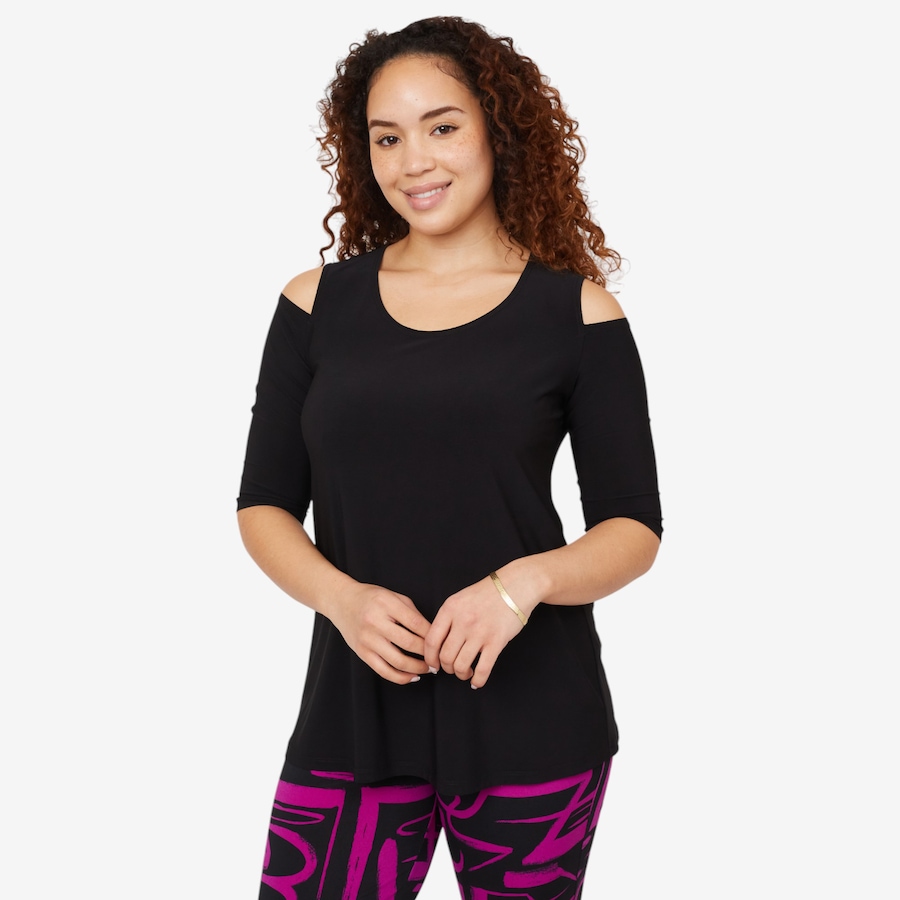 Image 211797_BLK.jpg, Product 211-797 / Price $19.88, Marallis Cold Shoulder Flare Top from Marallis on TSC.ca's Fashion department