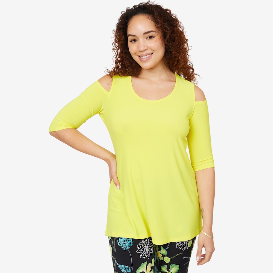 Image 211797_YEL.jpg, Product 211-797 / Price $19.88, Marallis Cold Shoulder Flare Top from Marallis on TSC.ca's Fashion department