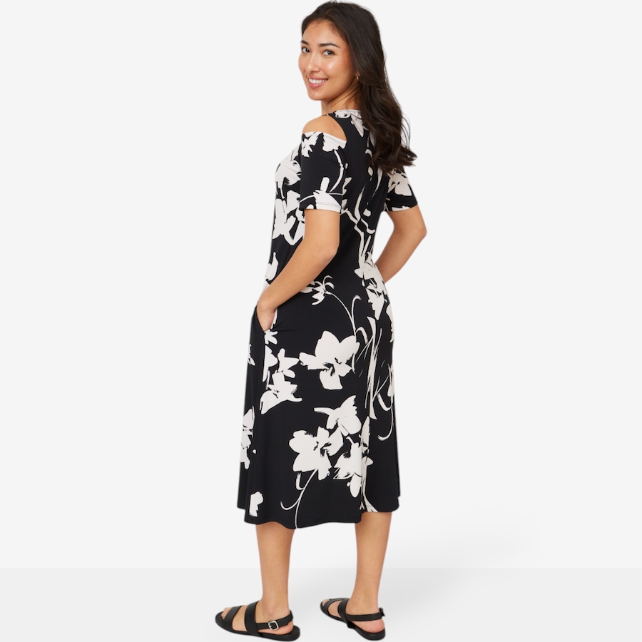 Image 211808_ALTMORE2.jpg, Product 211-808 / Price $29.33, Marallis Cold Shoulder ITY V-Neck Side Pockets Dress from Marallis on TSC.ca's Fashion department