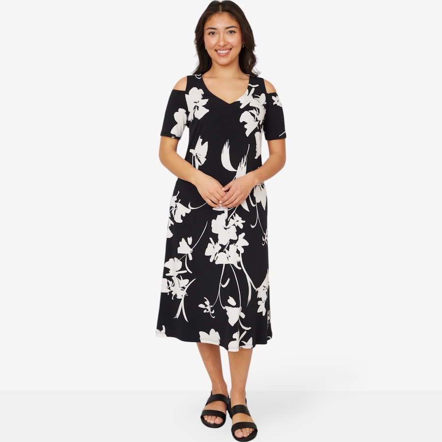 Image 211808_ALTMORE3.jpg, Product 211-808 / Price $29.33, Marallis Cold Shoulder ITY V-Neck Side Pockets Dress from Marallis on TSC.ca's Fashion department