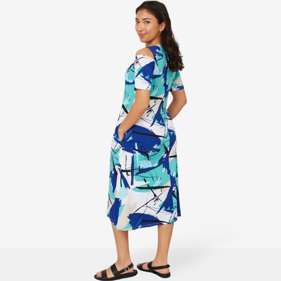 Image 211808_ALTMORE6.jpg, Product 211-808 / Price $29.33, Marallis Cold Shoulder ITY V-Neck Side Pockets Dress from Marallis on TSC.ca's Fashion department