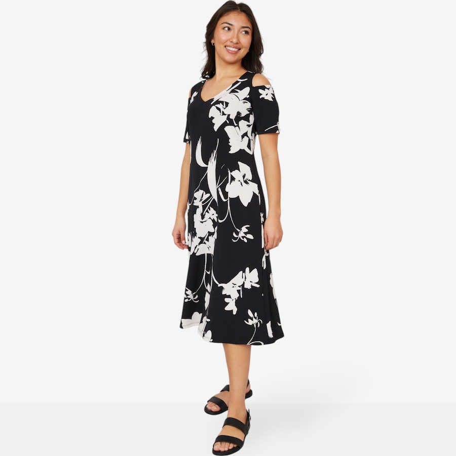 Image 211808_CKCFL.jpg, Product 211-808 / Price $29.33, Marallis Cold Shoulder ITY V-Neck Side Pockets Dress from Marallis on TSC.ca's Fashion department