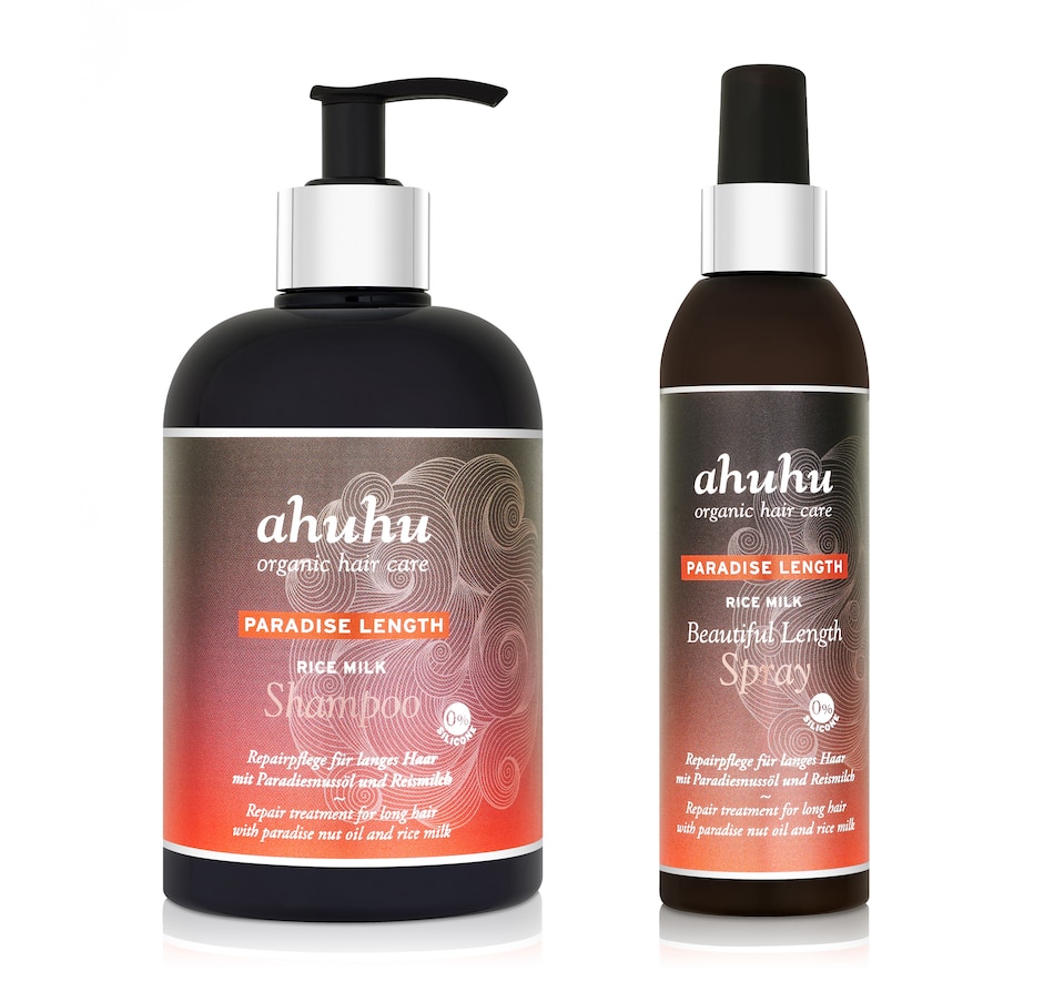 Image 212320.jpg , Product 212-320 / Price $79.99 , Ahuhu Paradise Length Rice Milk Shampoo + Ahuhu Paradise Length Beautiful Spray from Ahuhu on TSC.ca's Beauty department