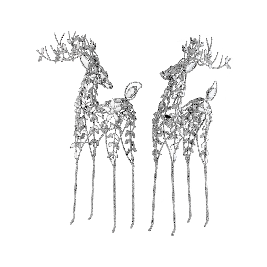 Image 212422_SIL.jpg, Product 212-422 / Price $39.88, Holiday Memories 19.5" Glitter Jeweled Deer (set of 2) from Holiday Memories on TSC.ca's Home & Garden department