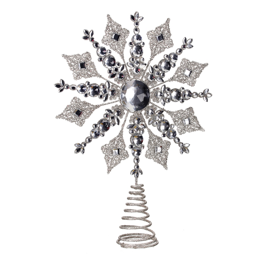 Image 212432.jpg, Product 212-432 / Price $19.99, Holiday Memories 14.5" Jeweled Snowflake Tree Topper from Holiday Memories on TSC.ca's Home & Garden department