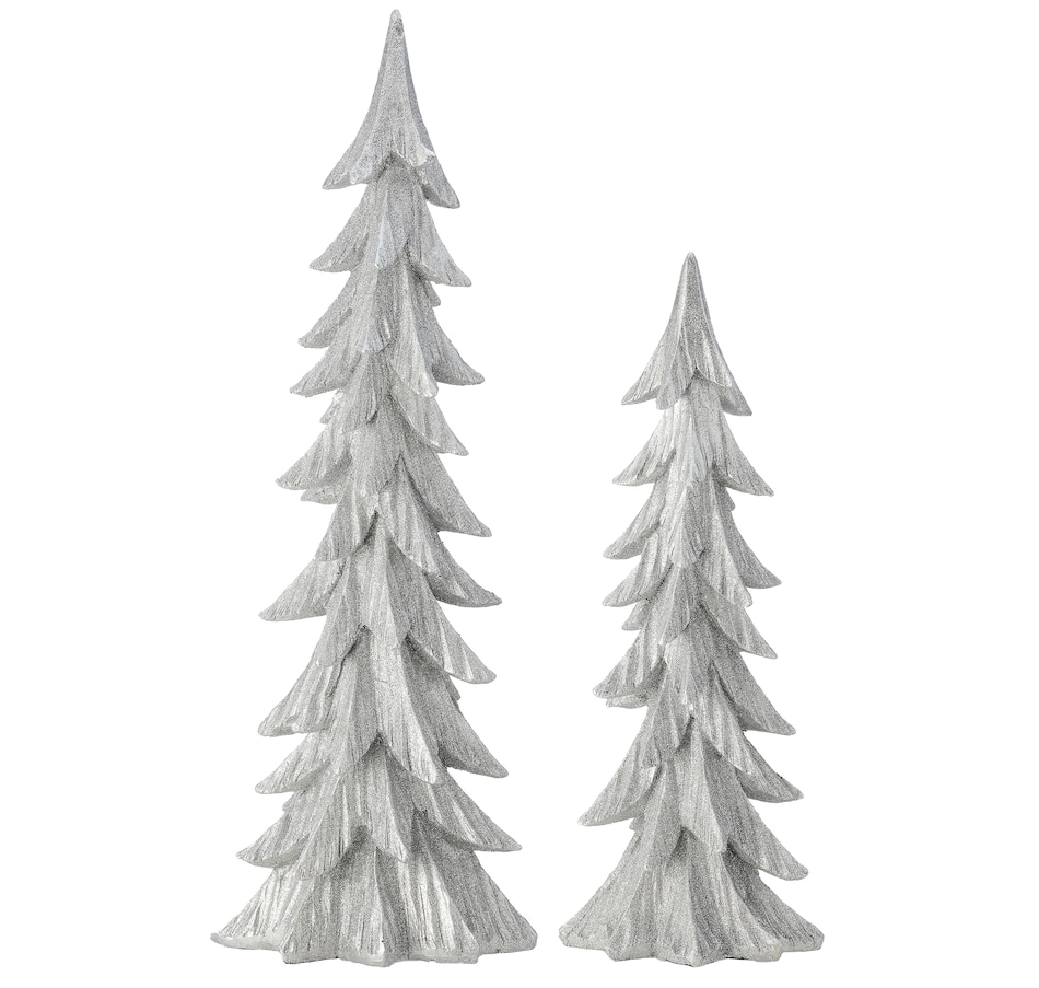 Image 212437_SIL.jpg, Product 212-437 / Price $59.99, Holiday Memories Royal Tree Set (set of 2) from Holiday Memories on TSC.ca's Home & Garden department