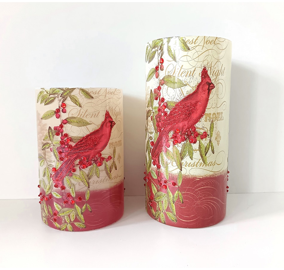 Image 212438.jpg, Product 212-438 / Price $44.99, Holiday Memories Botanical Cardinal Vases (set of 2) from Holiday Memories on TSC.ca's Home & Garden department