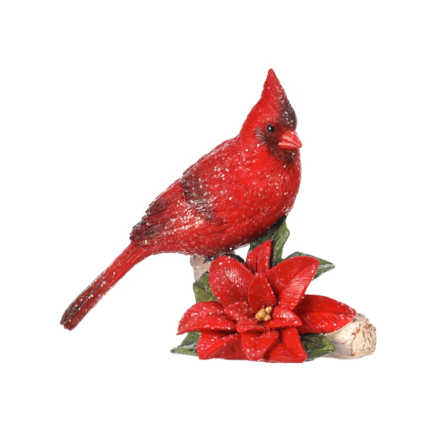 Image 212444.jpg, Product 212-444 / Price $34.99, Holiday Memories Resin Cardinal with Poinsettia (set of 2) from Holiday Memories on TSC.ca's Home & Garden department