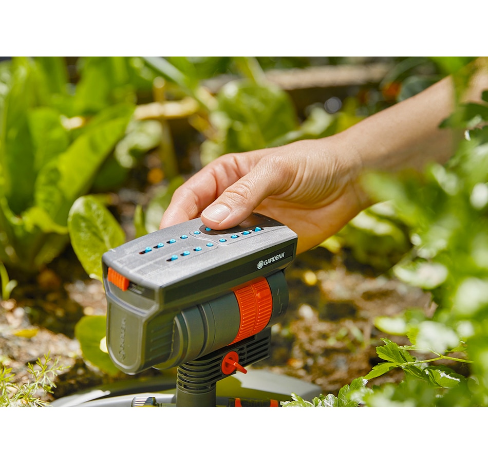 Image 212463_ALTMORE3.jpg, Product 212-463 / Price $79.99, Gardena Frostproof ZoomMaxx Sprinkler (2400 square feet, fully adjustable, built-in timer, weighted sled base) from Gardena on TSC.ca's Home & Garden department