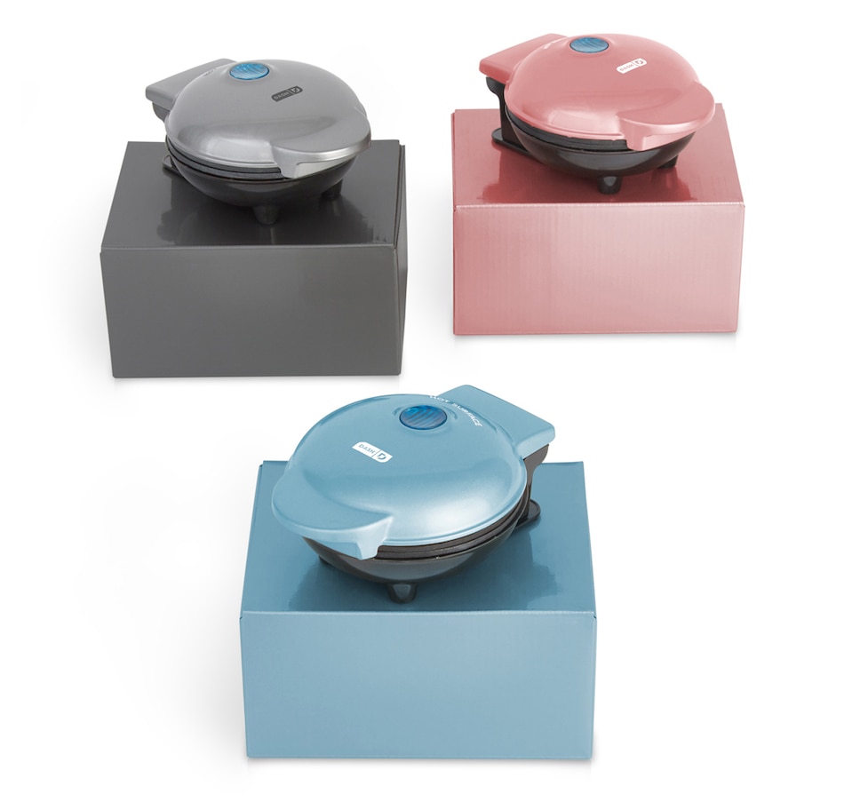 Dash Non-Stick 4 Mini Maker 3 Pack, Pink, Mint, Teal 