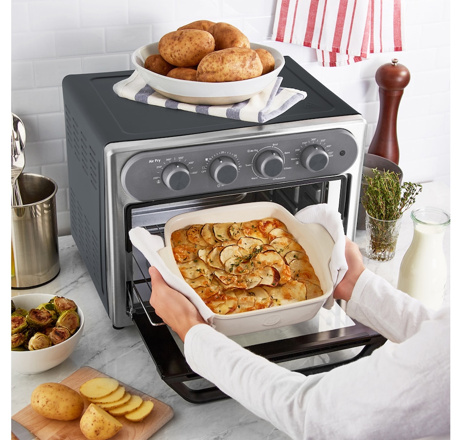 DASH Air Fry Multi Oven - 7 in 1 Convection Air Fry Oven with Non-stick Fry  Basket, Baking Pan & Rack, 23L, 1500-Watt - Stainless Steel