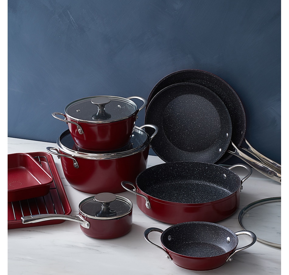 Curtis Stone Cookware Set Dura-Pan Nonstick 5-piece Essentials + Recipes -  Tanga