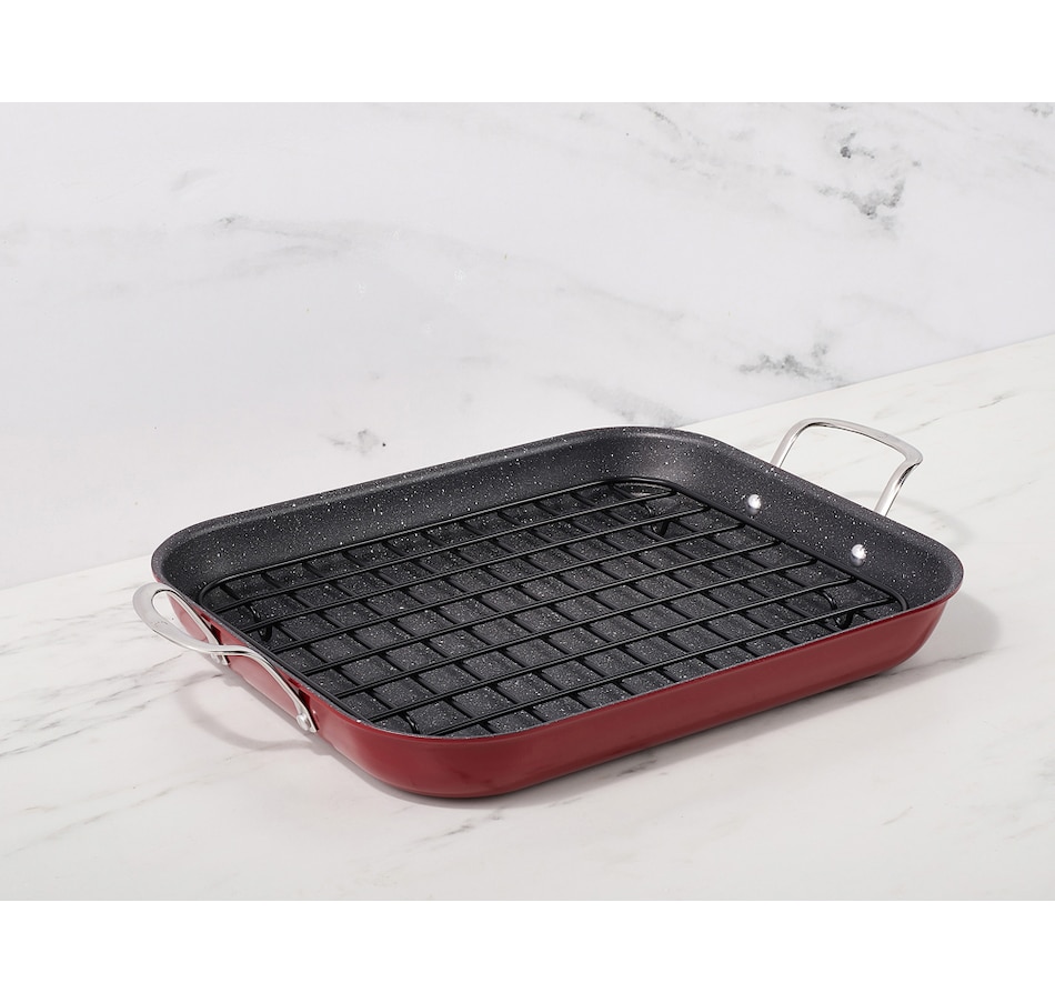 Image 212534_RED.jpg, Product 212-534 / Price $59.99, Curtis Stone Roasting Pan With Rack from Curtis Stone on TSC.ca's Kitchen department