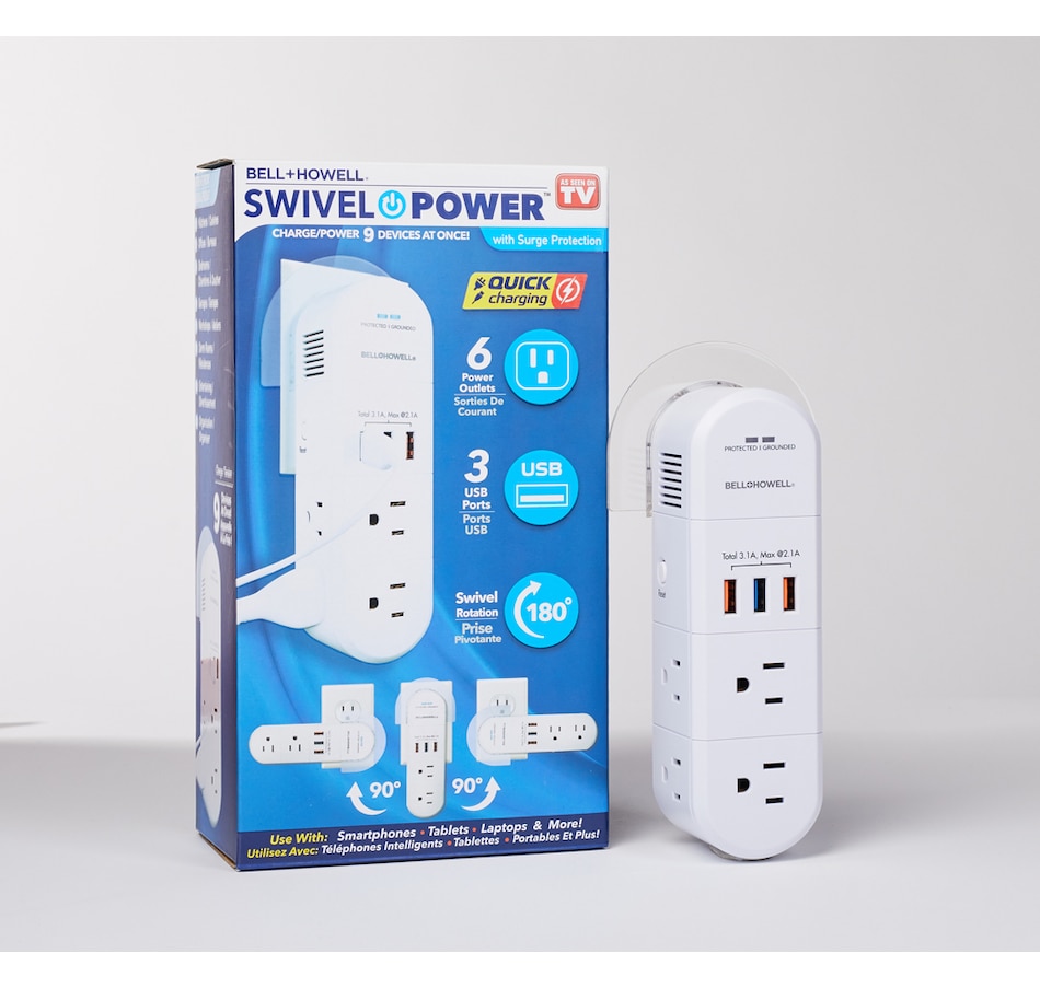 Image 212588.jpg, Product 212-588 / Price $24.95, Bell + Howell Swivel Power With Surge Protection from Bell + Howell on TSC.ca's Electronics department