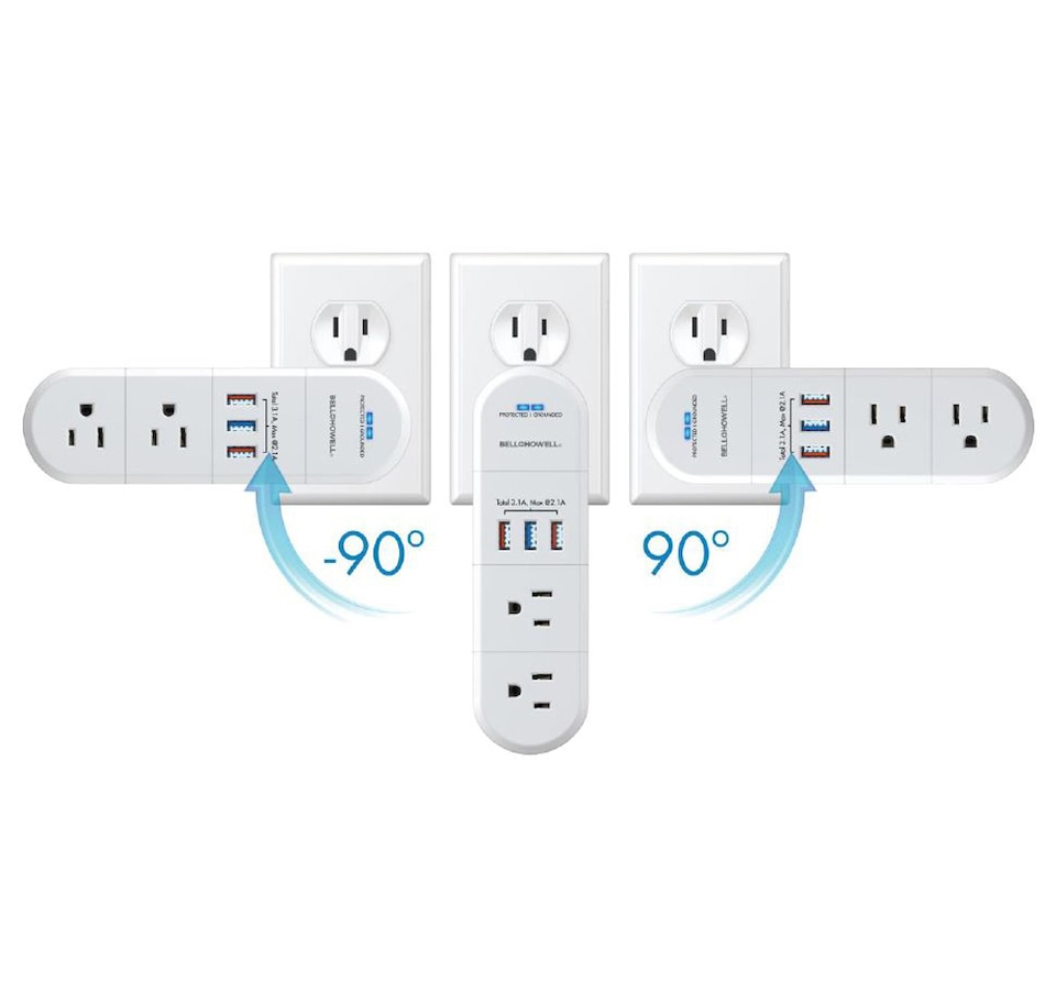 Image 212588_ALTMORE4.jpg, Product 212-588 / Price $24.95, Bell + Howell Swivel Power With Surge Protection from Bell + Howell on TSC.ca's Electronics department