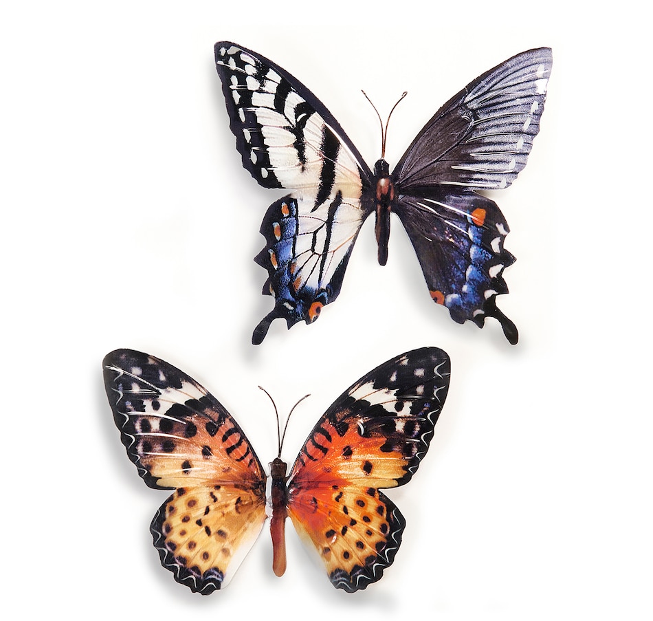 Image 212619.jpg, Product 212-619 / Price $24.33, Gift Craft Large Iron Butterfly Design Wall Decor (2-Pack) from Gift Craft on TSC.ca's Home & Garden department