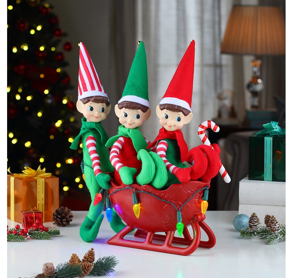 Image 212675.jpg, Product 212-675 / Price $69.99, Mr. Christmas Elves in Sleigh from Mr. Christmas on TSC.ca's Home & Garden department