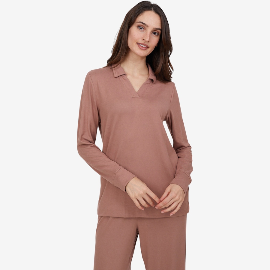 Image 212713_MOC.jpg, Product 212-713 / Price $24.88, Cuddl Duds Seriously Soft Collared Pullover from Cuddl Duds on TSC.ca's Fashion department