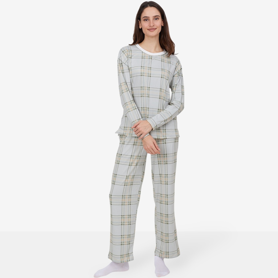 Image 212716_GRPL.jpg, Product 212-716 / Price $19.33, Cuddl Duds Cozy Jersey PJ Set from Cuddl Duds on TSC.ca's Fashion department