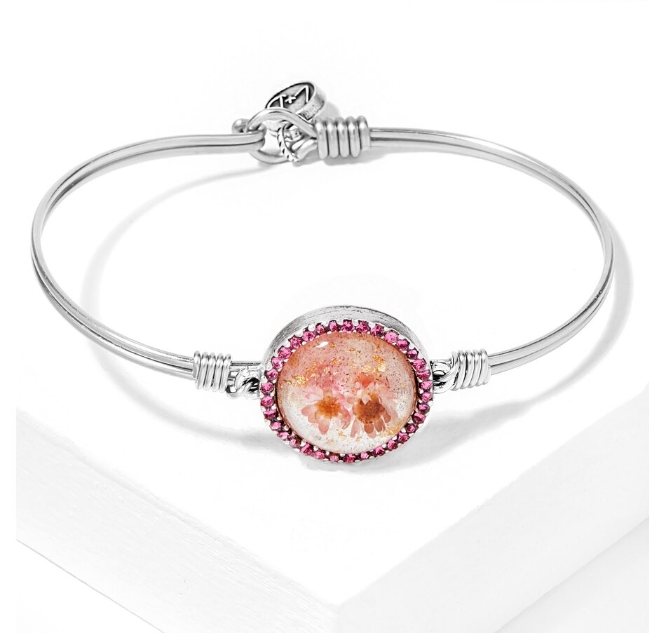 Image 212753_SVT.jpg, Product 212-753 / Price $24.88, Luca + Danni Pink Pressed Flowers Bangle from Luca + Danni on TSC.ca's Jewellery department
